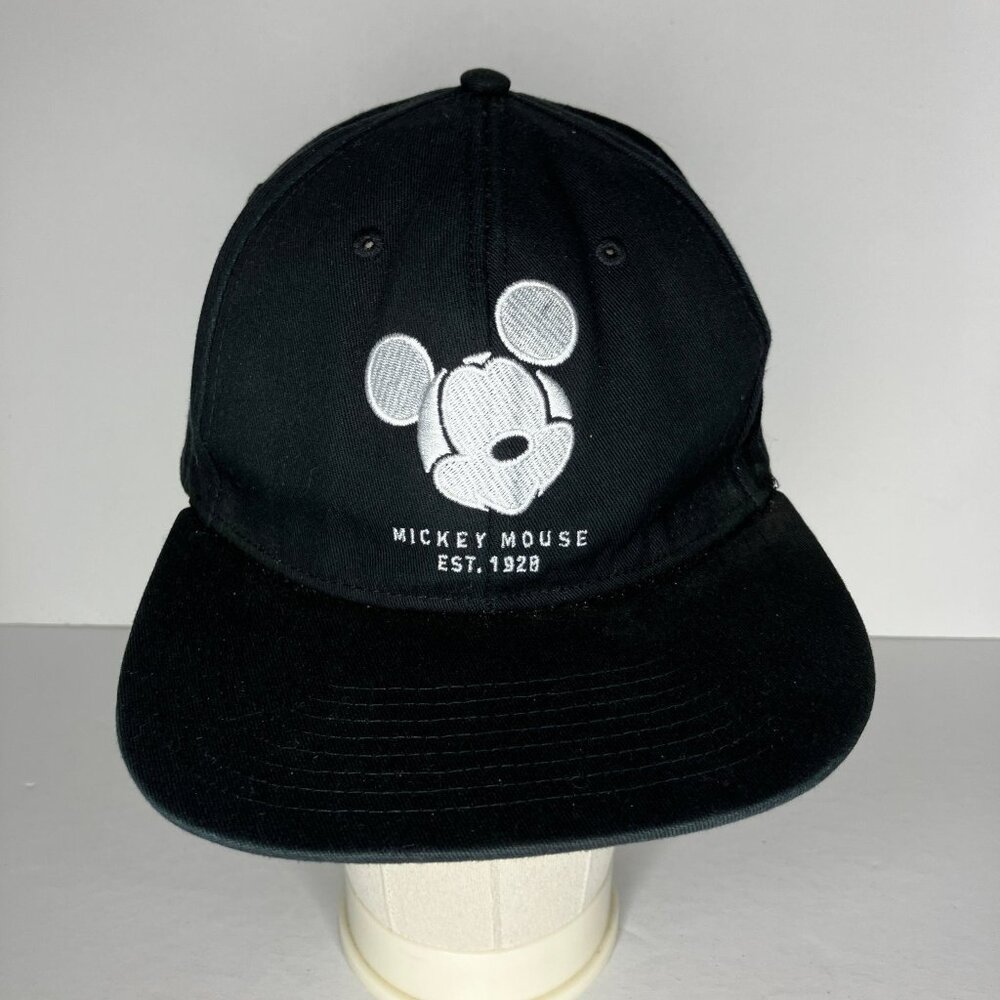 Disney Neff Mickey Mouse Baseball Cap Men's Adjustable Black Hat